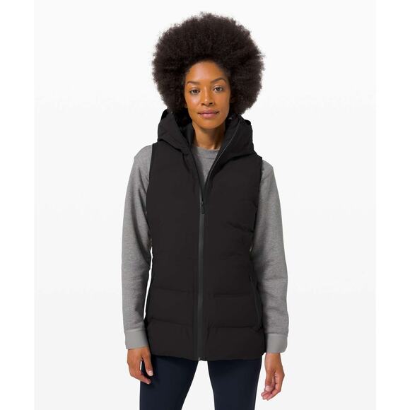 Lululemon Sleet Street Vest Black Size 4 Goose Down Puffer Winter Ski - Picture 1 of 12